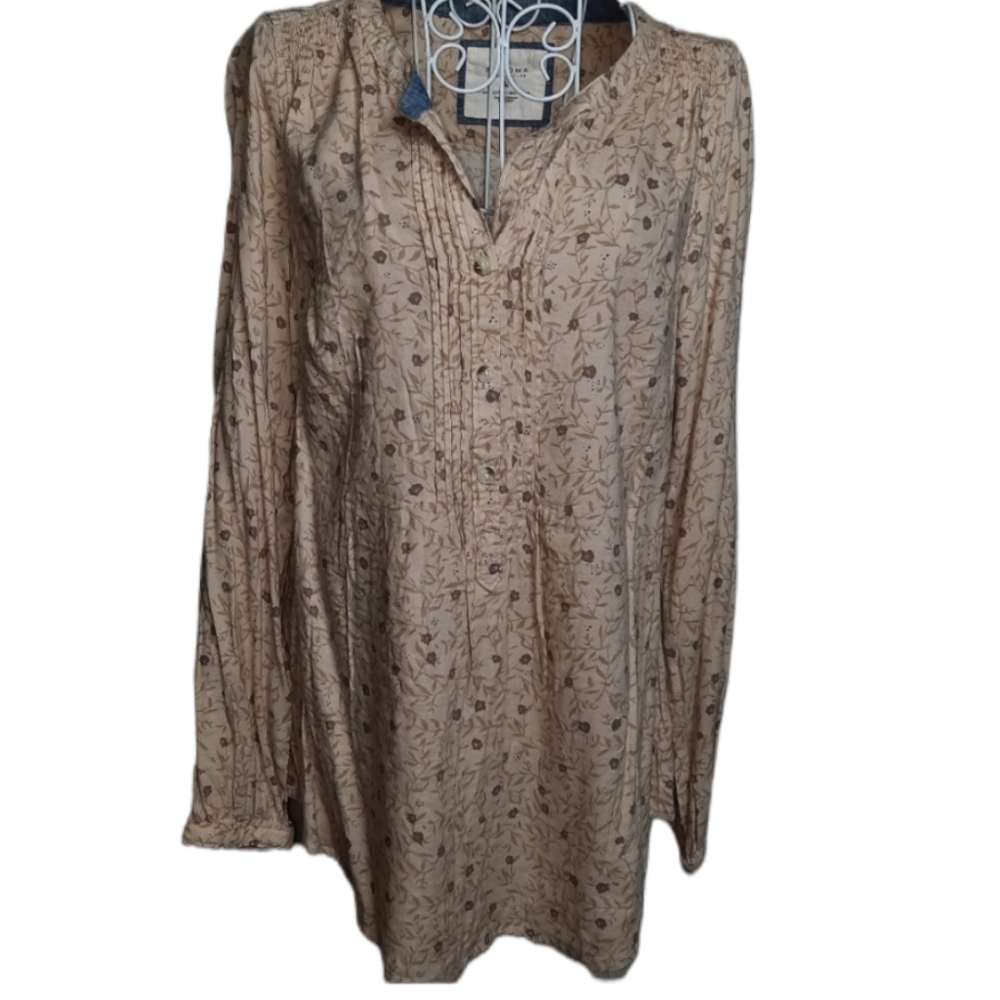 Sonoma Pintuck Peasant Top NWT SZ M